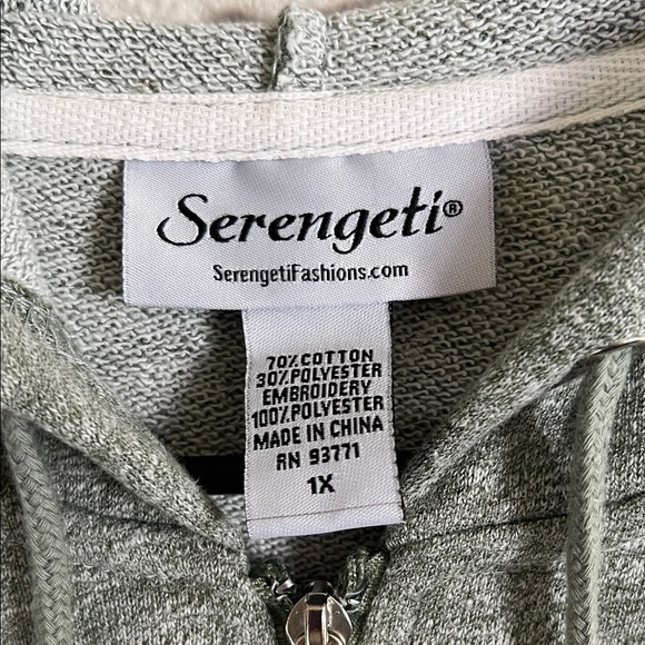 Serengeti Green Floral Embroidered Hoodie - Picture 2 of 12